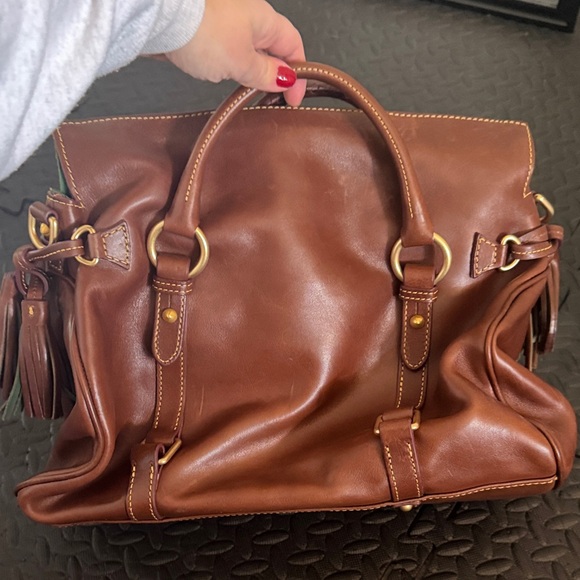 Dooney & Bourke Brown Leather Tote - Picture 2 of 4